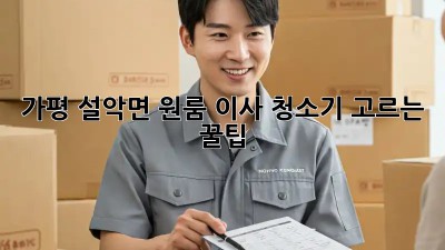 가평 설악면 원룸 이사, 청소기 고르는 꿀팁 🏡✨